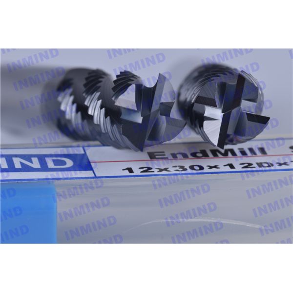 4 Flute 12mm / 10mm Roughing End Mills Cutting Tools For Milling Operation