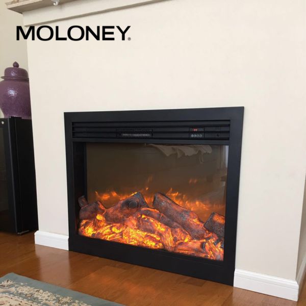 30 Portable Electric Fireplace LED Light Realistic Flame Simulated Charcoal Burning