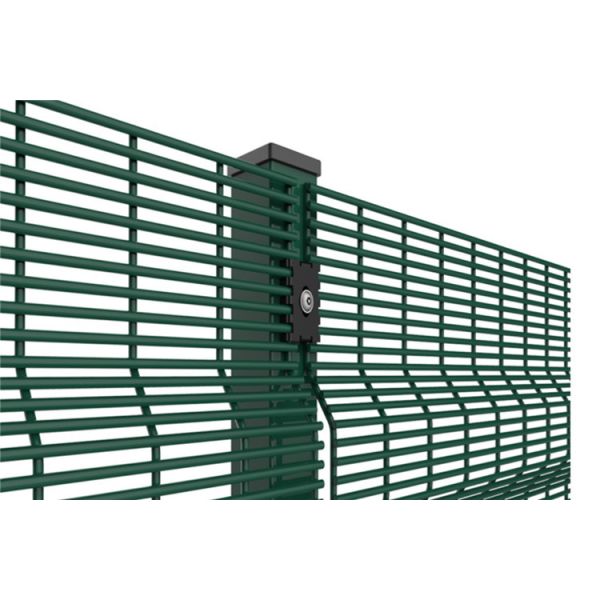 Powder Coated 358 Anti Climb Fence Green Anti Climb Security Fencing