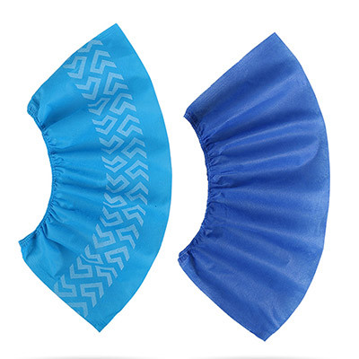 Cleanroom Disposable Boot Cpe Shoe Cover Blue Plastic