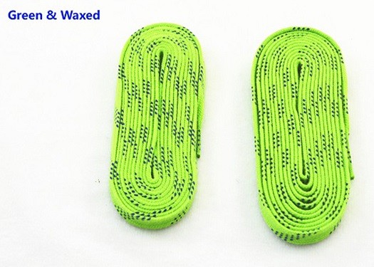 Braided Fiber Colored Hockey Skate Laces Waxed Waterproof Tight Moulded Tips