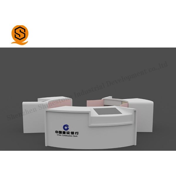 OEM Logo Solid Surface Reception Desk Bank Reception Counter