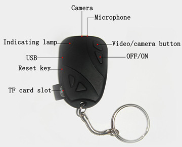 Mini Car Keychain DVR Spy Hidden Camera Portable Covert investigation Audio Video Recorder
