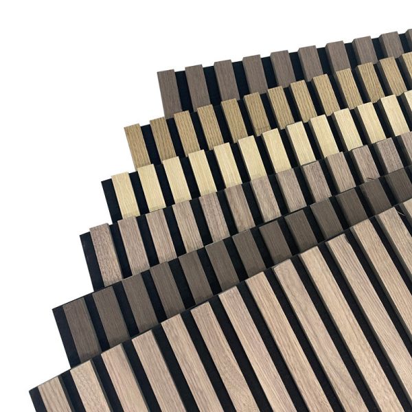 acoustic slat walnut solid wood panels wall decor interior wood slat wall panel