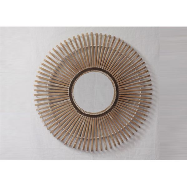 ZY919093 Nature Odorless Bamboo Wall Decor Mirror For Home Decoration