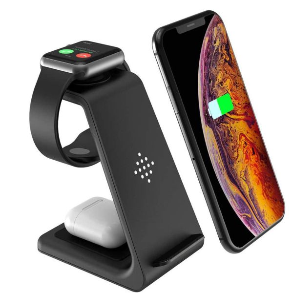 5W 10W 3 In 1 Smartphone Wireless Phone Charger Station