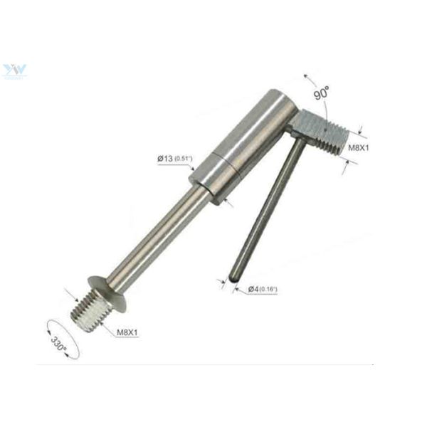 Nickel Plated Universal Brass Swivel Joint M8 MALE Thread With Long Arm