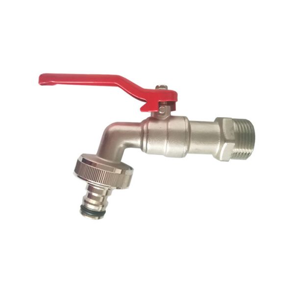 Italy Type Brass Ball Bibcock with Click Quick Tap Adaptor