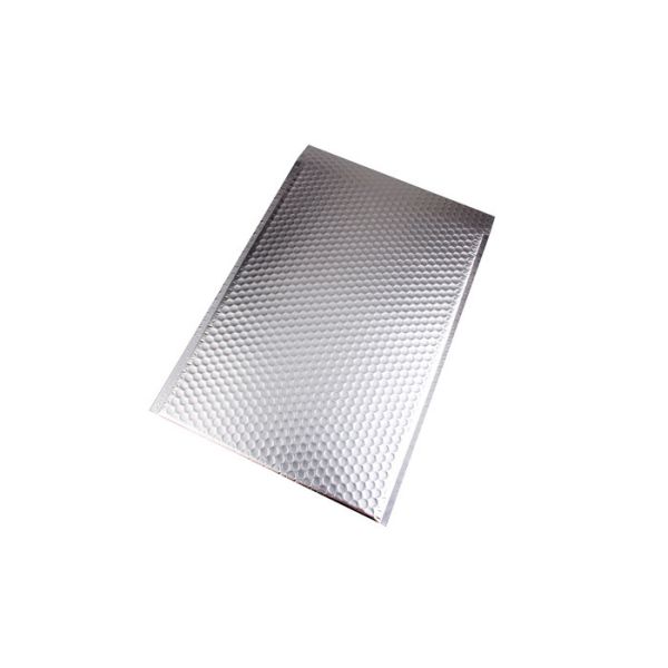 Aluminum Foil Metallic Bubble Mailers Silver Color Self Sealing For Postal Packaging