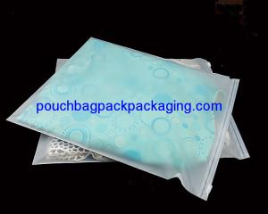 Cheap Reclosable clear matt CPE zip seal bag, resealable slide zip seal garment poly bag for sale