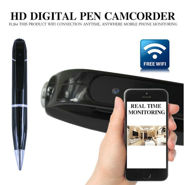 720P HD WIFI P2P Pen Spy Hidden Camera Covert Video Streaming Recorder Home Security Nanny Camera Remote Baby Monitor