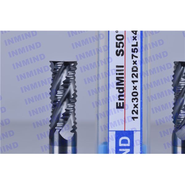 4 Flute 12mm / 10mm Roughing End Mills Cutting Tools For Milling Operation