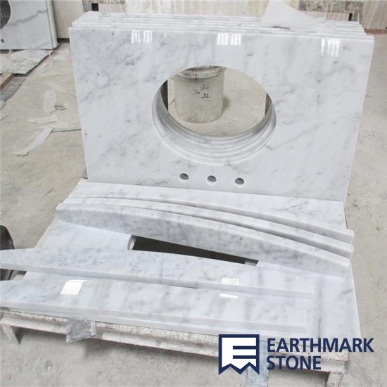 Carrara White Marble Bathroom Vanity Top