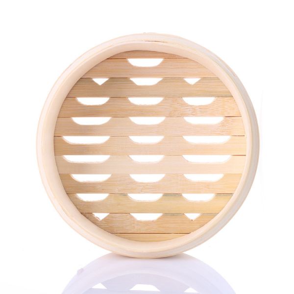 Round Pastry Wooden Cooking Utensils Handmade Bamboo Food Steamer