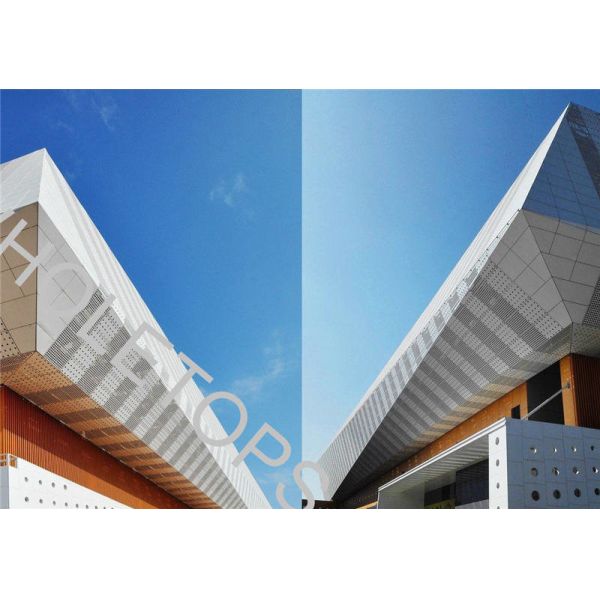 Customized 5.0MM 6.0MM 800*800mm Perforated Aluminum Panel For FACADE
