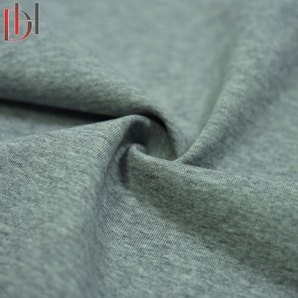 Organic Tricot Knitted Fabric 280GSM Breathable Winter Cotton Polyester Shirt Fabric