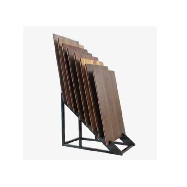 Steel Header Bamboo Flooring Display Racks , Modern Metal Display Unit