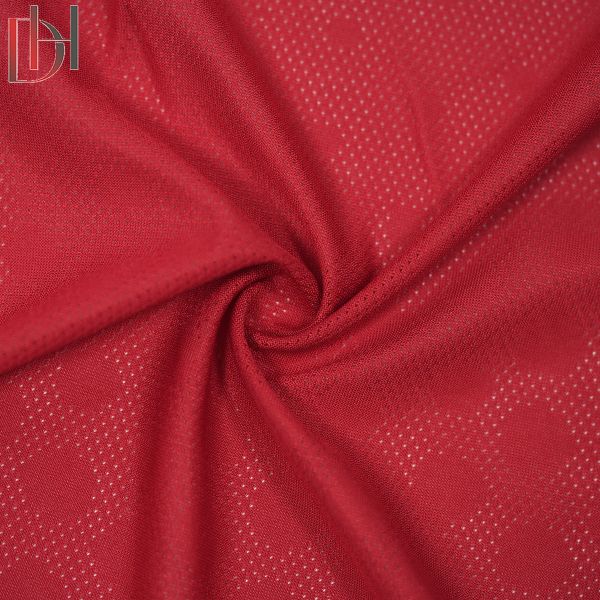 Shirt Anti UV Quick Dry Sporty Jacquard Fabric 100% Polyester Knitted Fabric