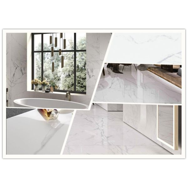 Super White Floor And Decor Carrara Porcelain Tile 24x48 Size 12 Mm Thickness