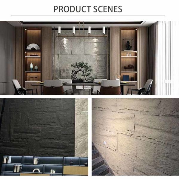 Polyurethane PU Stone Panel Wall Faux Lightweight 120 * 60cm