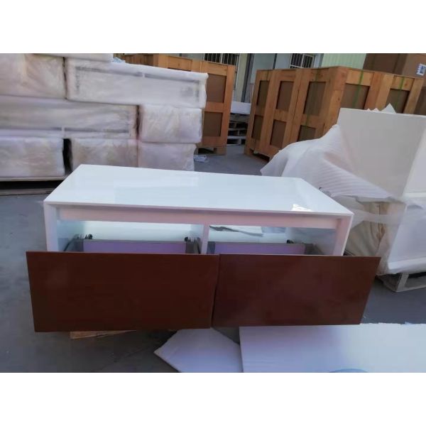 Durable Single Sink Bathroom Vanity Anti Yellowing Stain Resistant