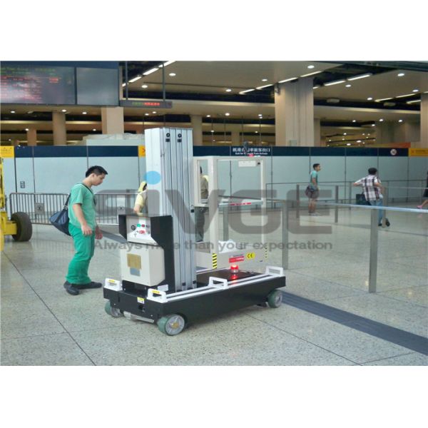 Hydraulic Elevating Platform For Supermarket , Reliable Single Person Man Lift