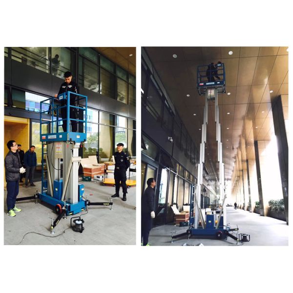 Outdoor 14 Meter Height Access Platforms Electric Scissor Lift Platform For Window Cleaning