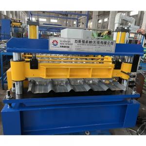 Cheap Trapezoidal 0.3mm PPGI Roof Panel Roll Forming Machine , Roofing Sheet Rolling Machine for sale