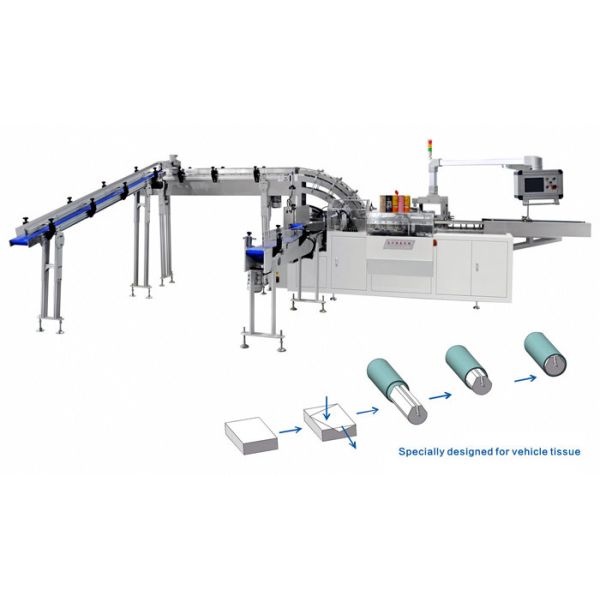 25 Cartons / Min Cube Box​ Wrapper Facial Tissue Packing Machine