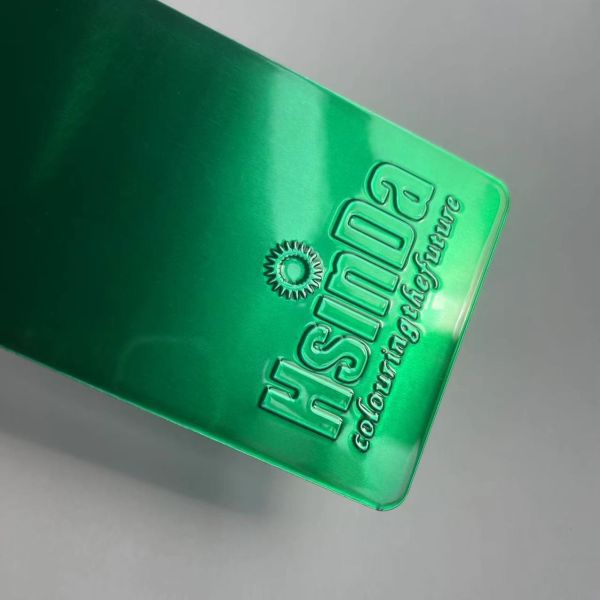 Candy Green Shiny Powder Coating Smooth Effect Easy Cleaning For Car Part Piano Paint