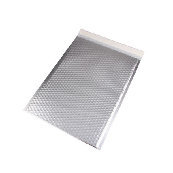 Aluminum Foil Metallic Bubble Mailers Silver Color Self Sealing For Postal Packaging