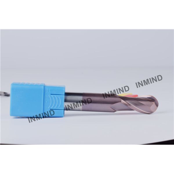 HRC50 Extra Long 2 Flut Ball Nose End Mill with AlTiN Coating Surface
