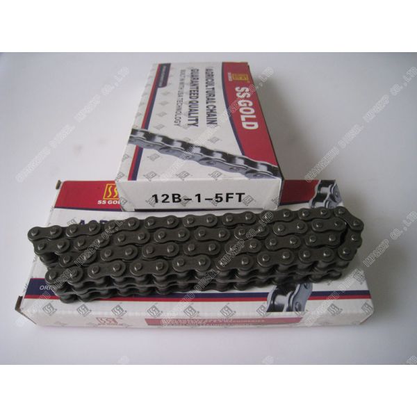 Single Roller Chain 12B-1-5FT 80Links 1.85KG 40MN Material , Duplex Roller Chain