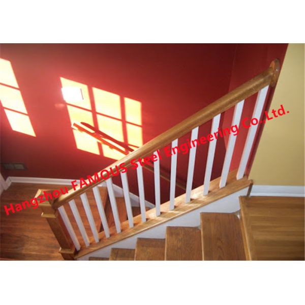 Modern 1000mm Stair Hand Railings , 3FT Wooden Handrails For Indoor Stairs