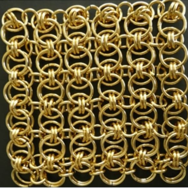 Electroplating Stainless Steel Ring Mesh Polished For Architectural Decoration