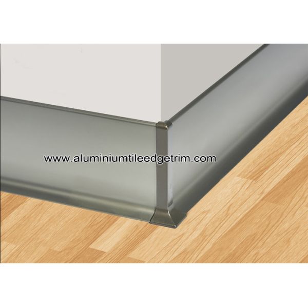 Luxury Matt Champagne Aluminium Shadowline Skirting With 8cm Height