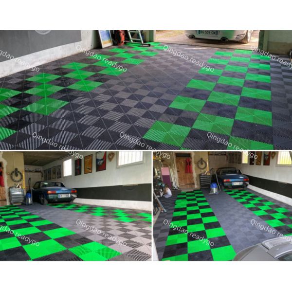 Water Resistant 18mm Polypropylene Garage Floor Tiles For Gyms And Workshops