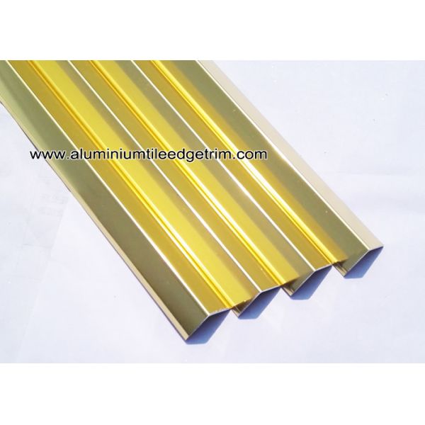 Plated Glossy Gold Decorative Aluminum V - Shaped Brace / Angular Splint V15mm / YF15