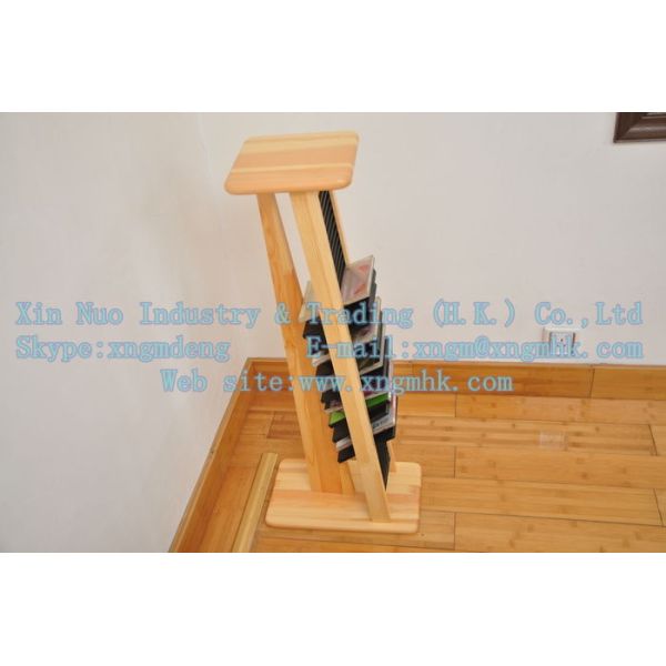 Wood, CD rack, CD rack, CD rack, real wood wooden shelf