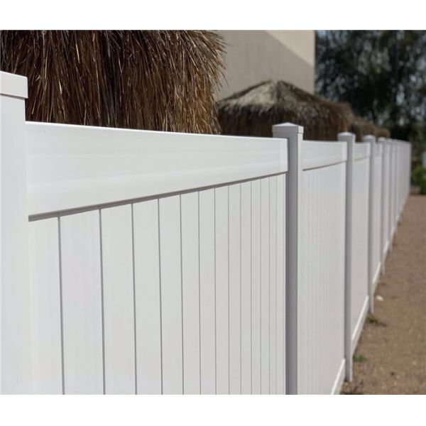 1.8m White Rigid Vinyl Privacy Fence UV Resistance Vinyl Privacey Fence