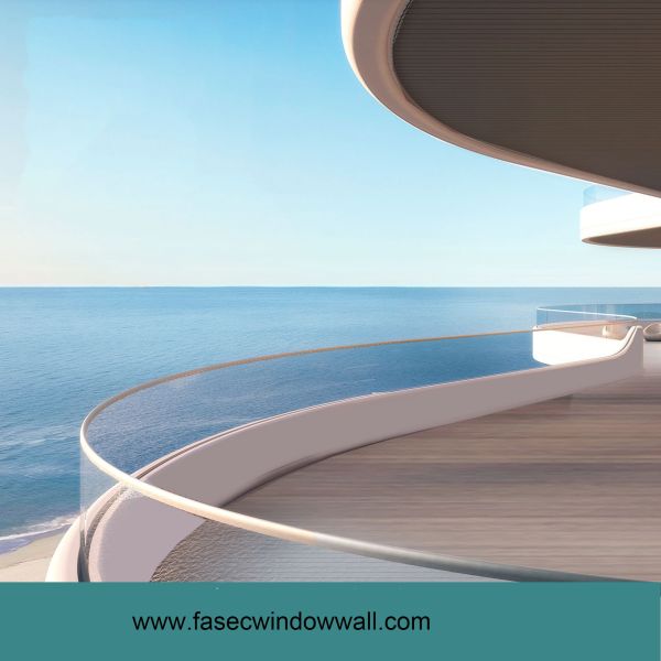Floor Mounting Stair Handrail Glass Balustrade Aluminium Railing Glass Deck Protections