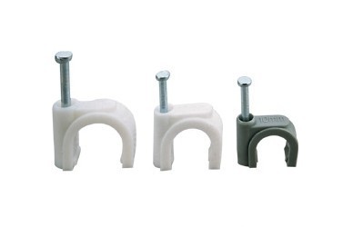 Circle Plastic Cable Clips For Fix All Wires Cables And Tubes In Electrical System