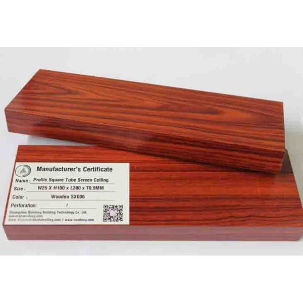 Elegant Good Effect Aluminum Baffle Ceiling / Wood Ceiling Panels