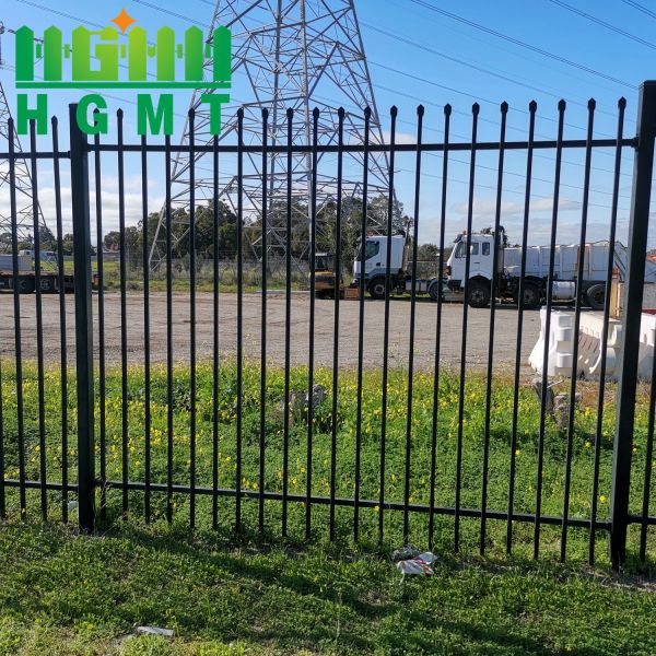 Professional Rod Powder Coating Rod Wrought Iron Fence Powder Coated Tubular Steel Fence