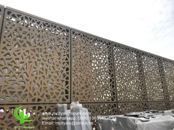 Quality exterior privacy screen custom made solid panel Aluminum perforated panel for wall panel wholesale
