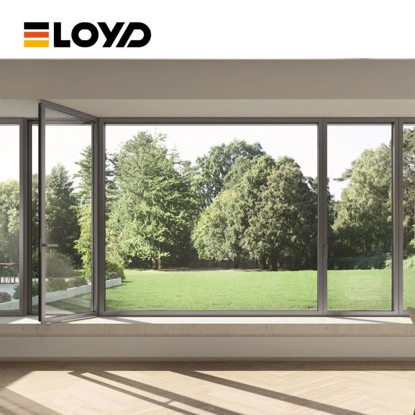 Single Glazed Bronze 6063 Aluminium Casement Window Replacement With Mosquito Net