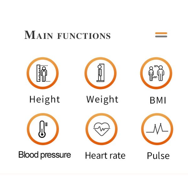 Bmi Coin Operated Medical Height And Weight Scale Automatic Measuring Blood Pressure