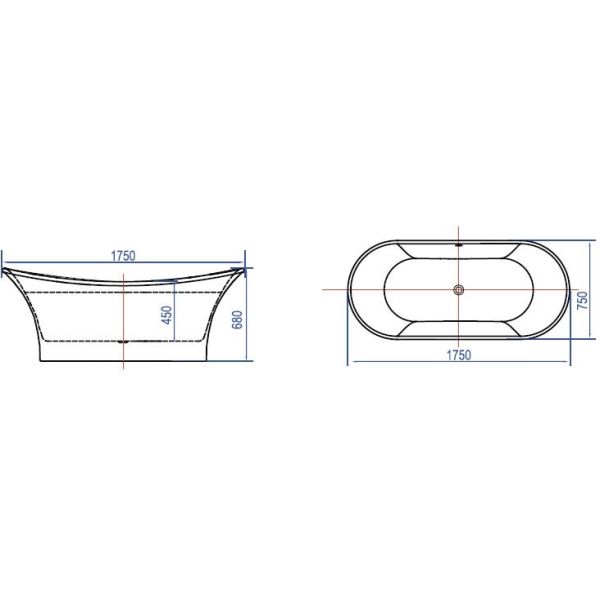 Boat Shape Freestanding Deep Soaking Tub Non Porous Seamless Joint
