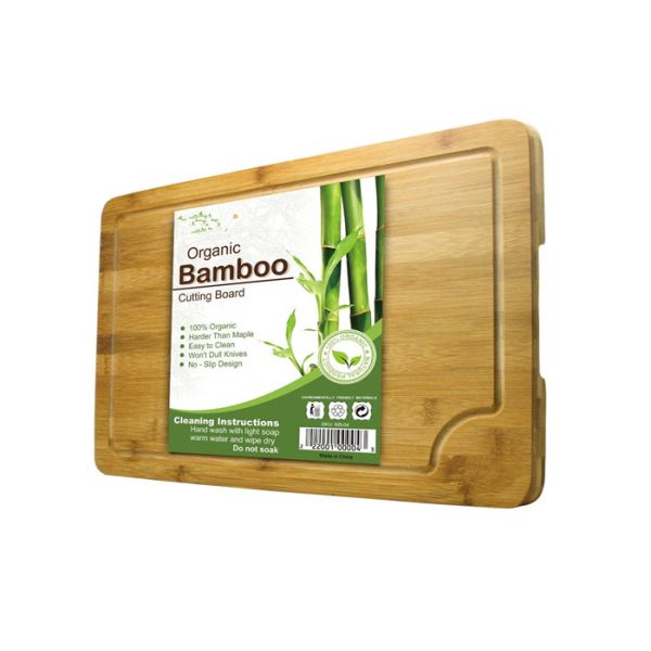 Modern Unique Bamboo Wood Block Chopping Board 2 Color Design Non Stick