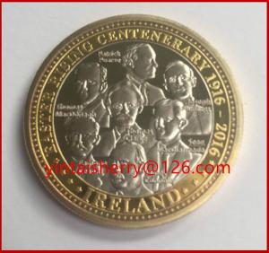 Cheap Easter rising 1916 souvenir coin, custom challenge coin,silver coin replica for sale for sale